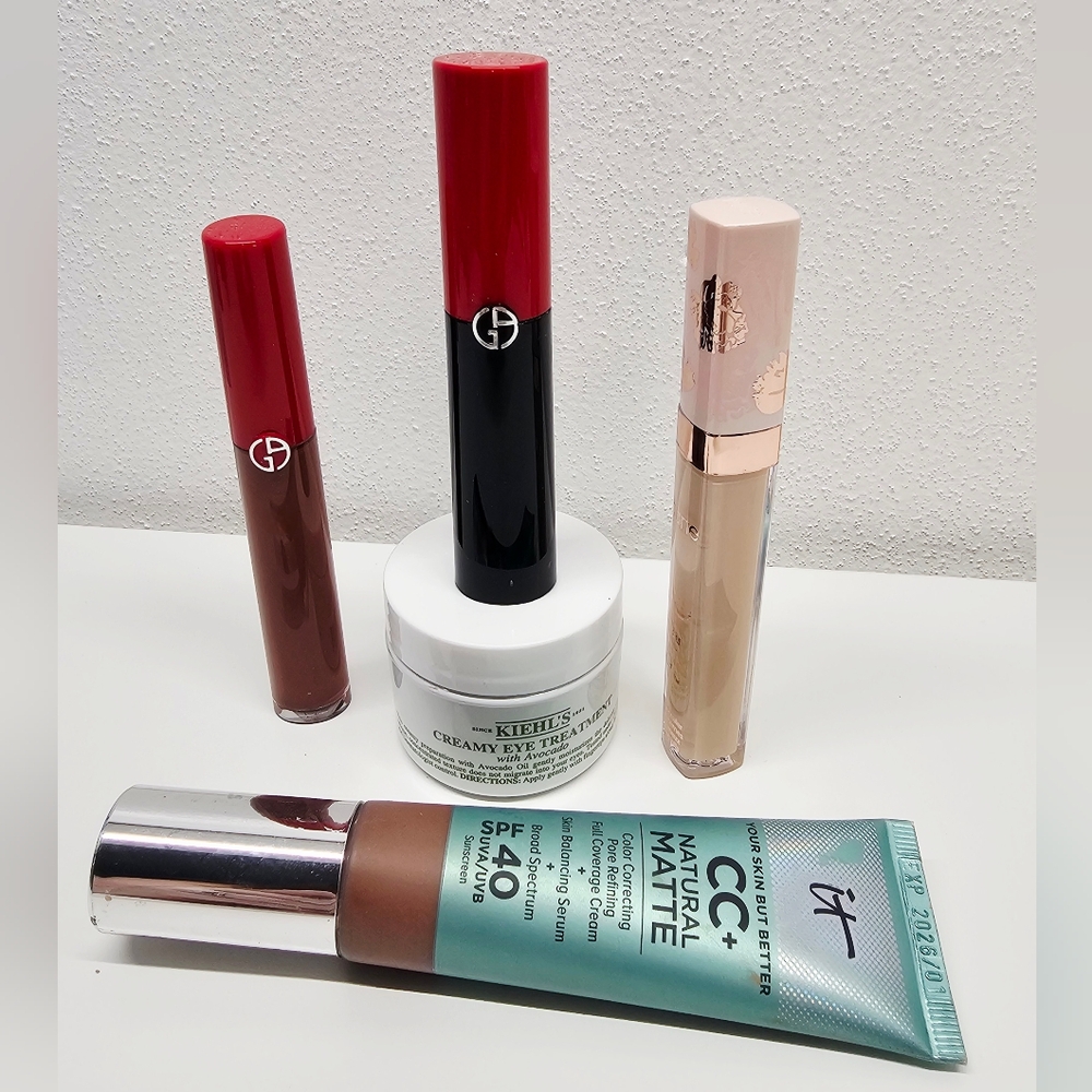 Georgio Armani Kiehls Tarte And IT Cosmetics Make-up Bundle 5 Pieces